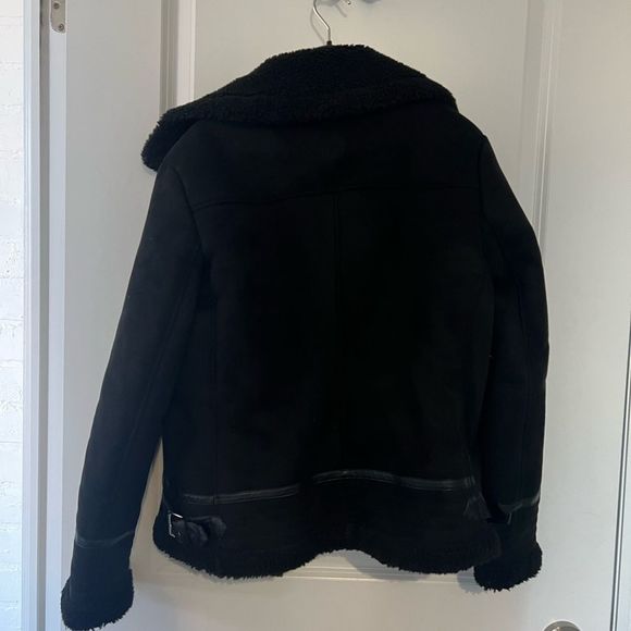 FAUX Shearling moto jacket - Picture 3 of 7